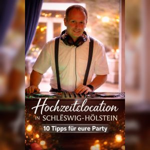 DJ Oli am DJ-Pult in einer Hochzeitslocation in Schleswig-Holstein